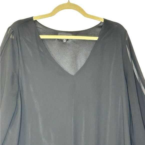 Lulu’s  Shifting Dears Black Long Sleeve Mini Dress| Size XL - Picture 5 of 7